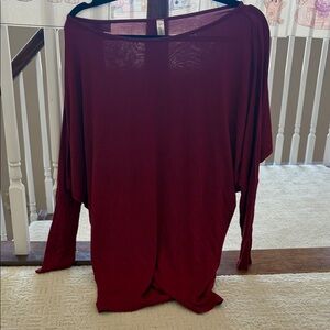 Lyss Loo Deep Red Long Sleeve Top